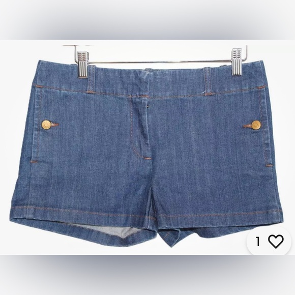J Crew Women’s Denim Cruiser Shorts 12065 Blue Cotton Sailor Jean Shorts Size 6 - Picture 7 of 7